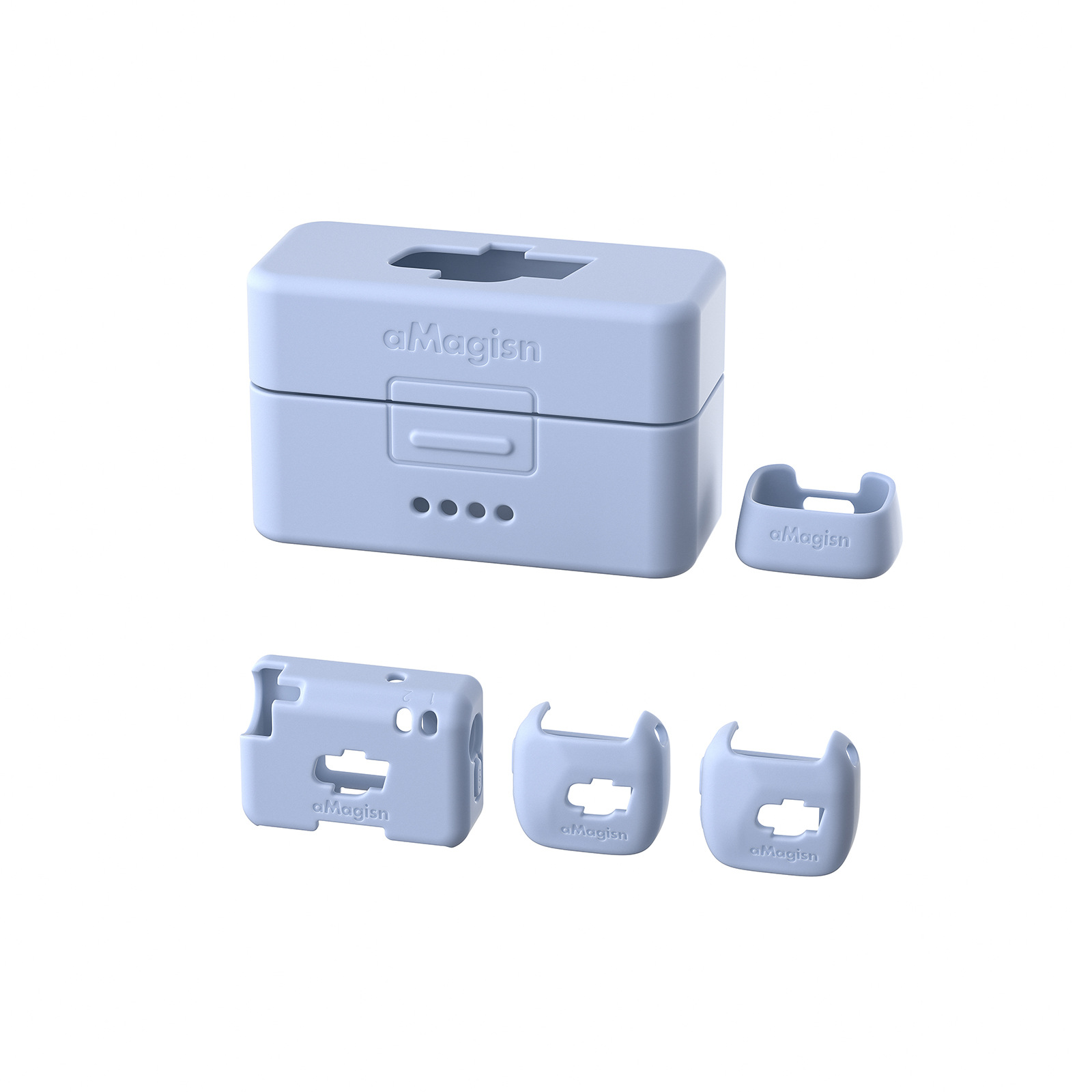 Amay Adapts to Dji Micmini Colorful Silicone Protective Cover Microphone Charging Compartment Protective Shell Accessories