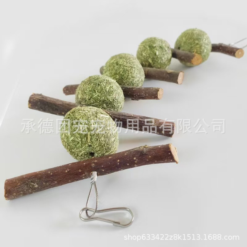 Flowers, Grass Balls, Teething Skewers, Chinchillas, Rabbits, Guinea Pigs, Hamsters, Teething Snacks, Pet Teething Skewers, Fixed Hanging Skewers