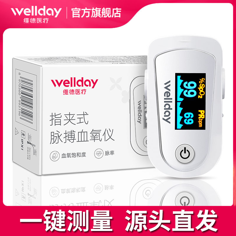 Оксиметр WELLDAY Vader, клипса на палец, домашний монитор насыщения кислородом