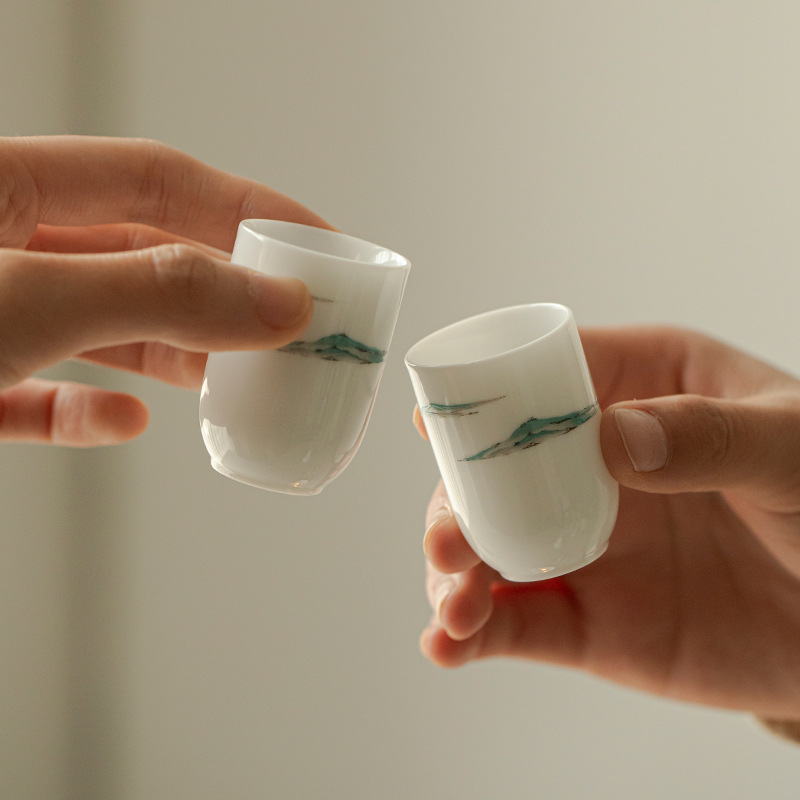 Qianli Jiangshan Wine Warmer Household Chinese-style Wine Glass Wine Jug Liquor Yellow Wine Sake Heating Perm Wine Ceramic Wine Utensils