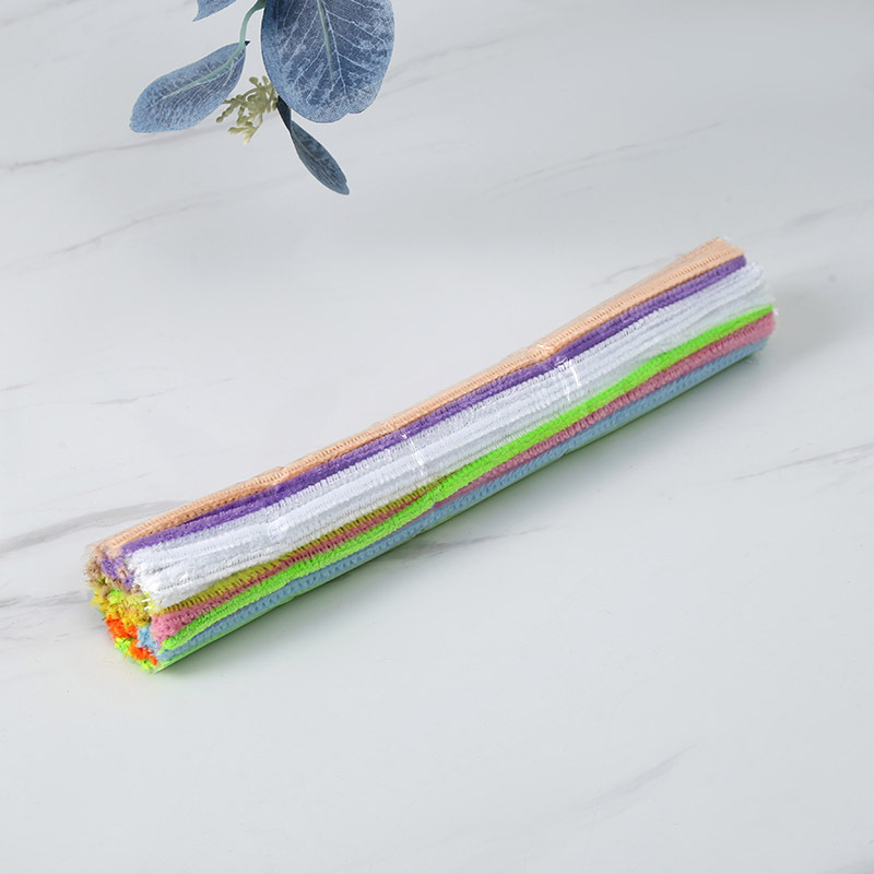 DIY cross-border hairy root wholesale tremolo handmade color twist Bar mixed color wool kindergarten children's educational toys