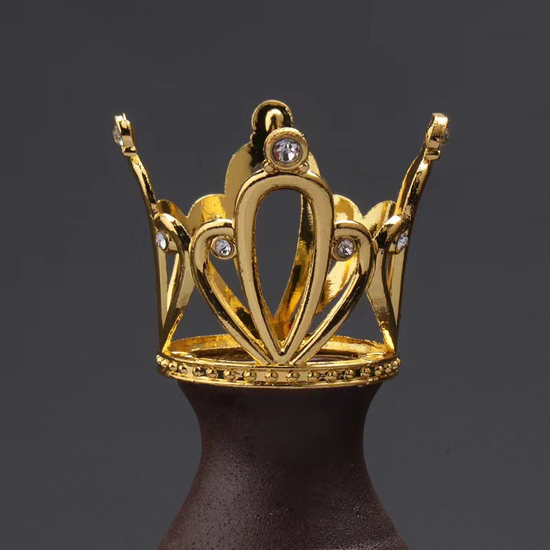 Cross-border alloy diamond-encrusted small crown birthday cake decorations children's holiday performance hair accessories flower girl dress headdress