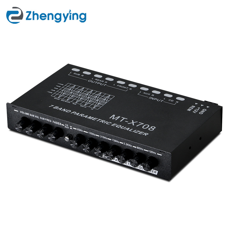 Cross-border car equalizer 7-segment equalizer car audio EQ tuning frequency amplifier power amplifier factory