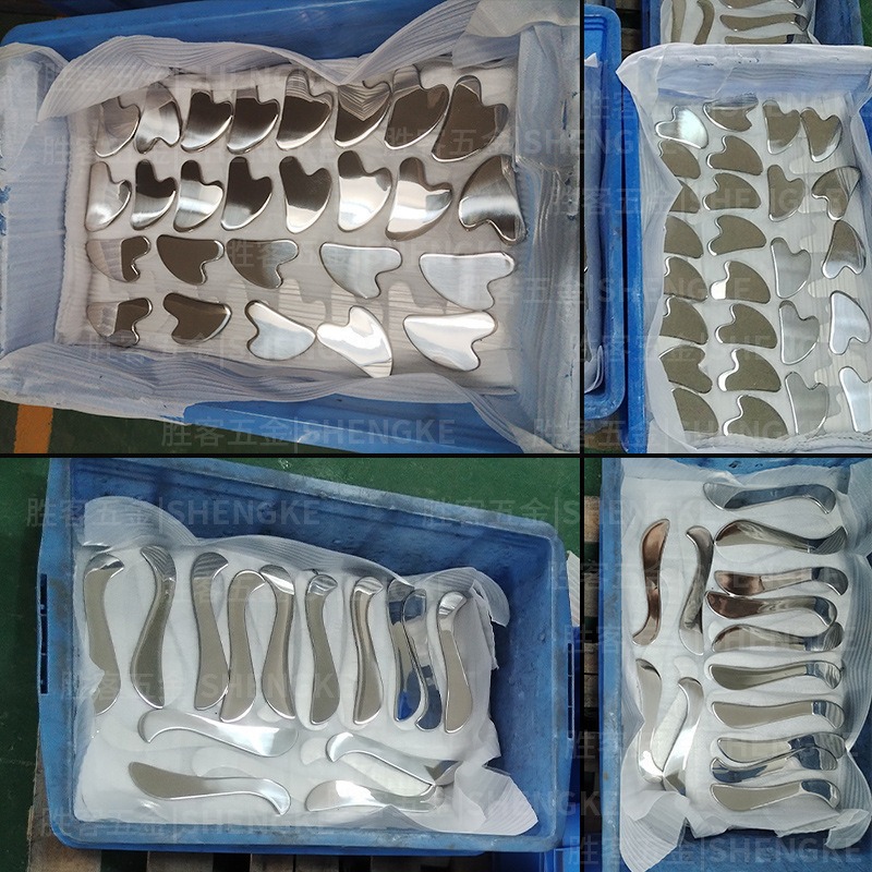 Manufacturer Beauty V Face Facial Massage Tool Back Beauty 304 Stainless Steel Heart-Shaped Scraper