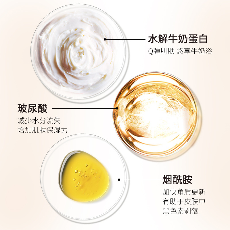 Milk Whitening Shower Gel for Women with Long-Lasting Fragrance for 72 Hours, Family Size, Moisturizing, Smooth and Moisturizing, Authentic Official Brand