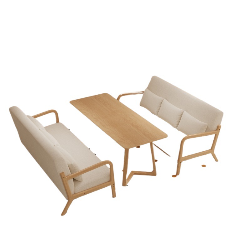 Cream Style Bar Cafe Sofa Chair Combination Milk Tea Shop Western Restaurant Reception Leisure Negotiation Area Sofa Booth