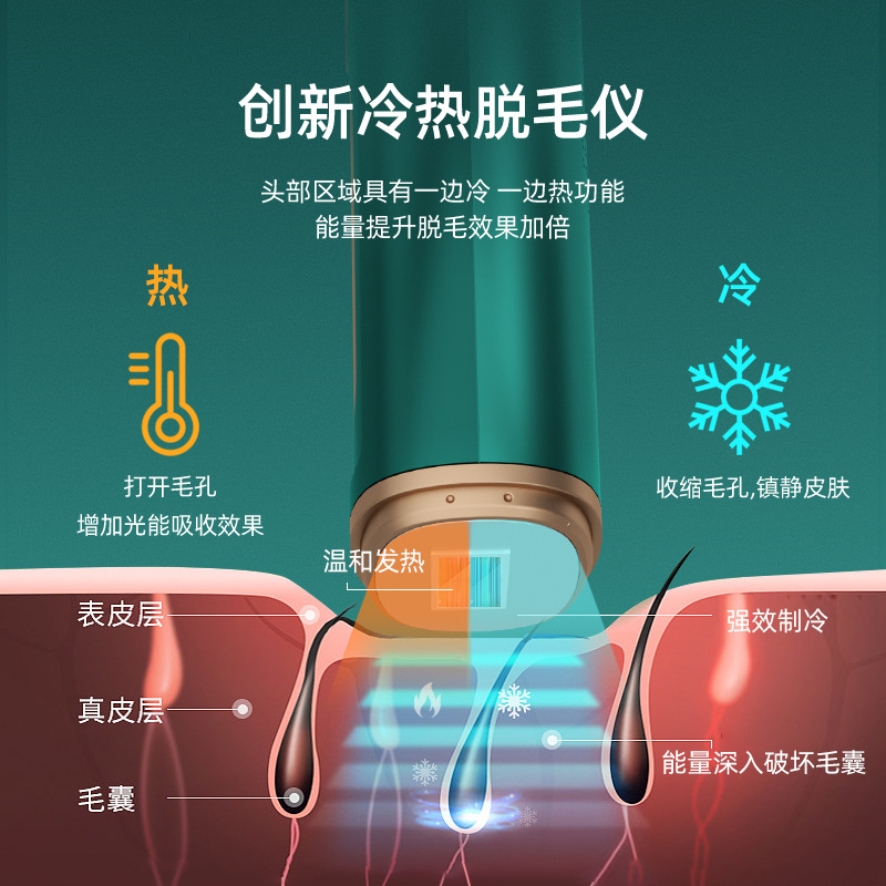 Laser Hair Removal Device, Ice-Sensing Women's Beauty Salon Shaver, Freezing Point Strong Pulse Hair Removal Device, Beauty Device Manufacturer