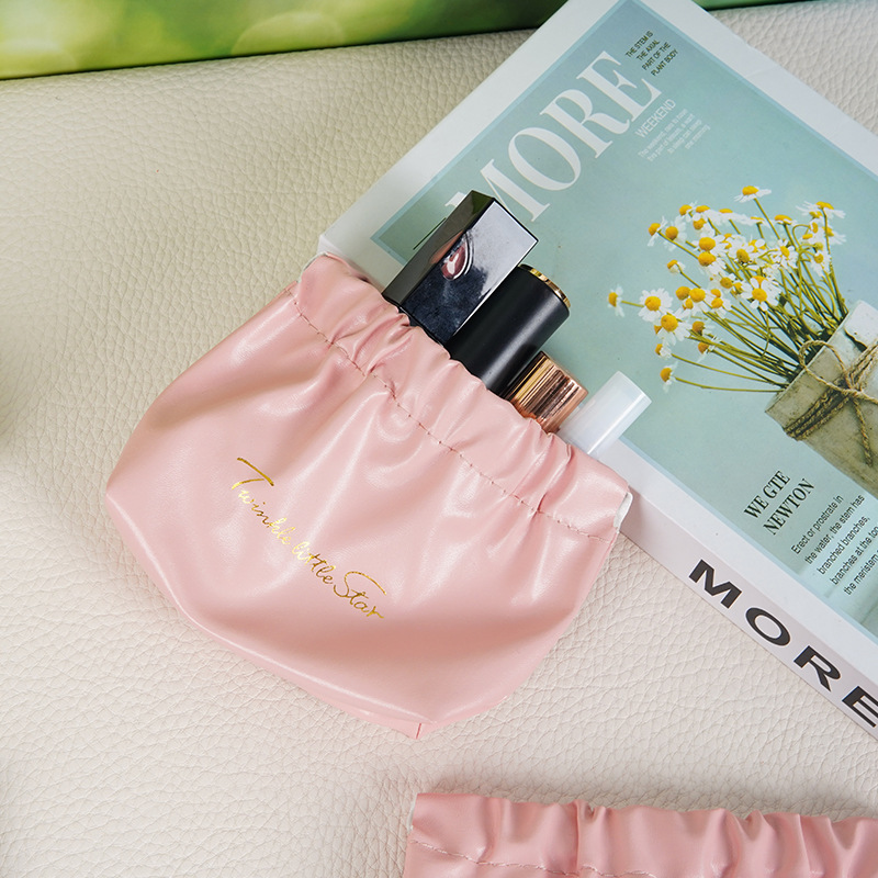 New Mini Pleated Bag Shrapnel Bag Women's Portable Storage Lipstick Cosmetic Bag Large Capacity Change Logo Customization