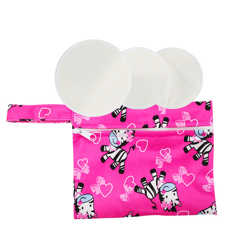 Cross-border three-layer bamboo fiber anti-overflow mat breathable and washable breastfeeding bra waterproof mat manufacturers spot