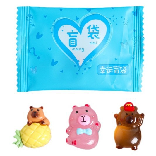 Glow-In-The-Dark Turtle Kapibara Nezha Small Blind Bag Small Gift Gift Toy Fruit Cub Blind Box Small Ornaments