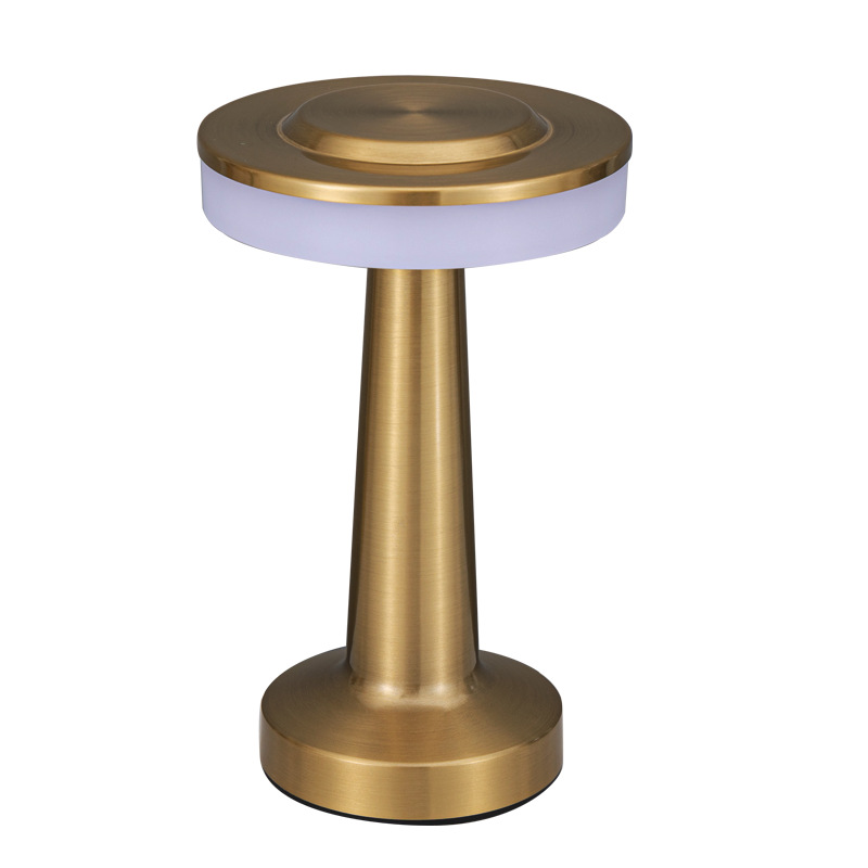 Cross-Border Creative Nordic Led Night Light with a High-End Feel for the Bedroom, USB Rechargeable Touch Iron Art Atmosphere Gift Dumbbell Table Lamp