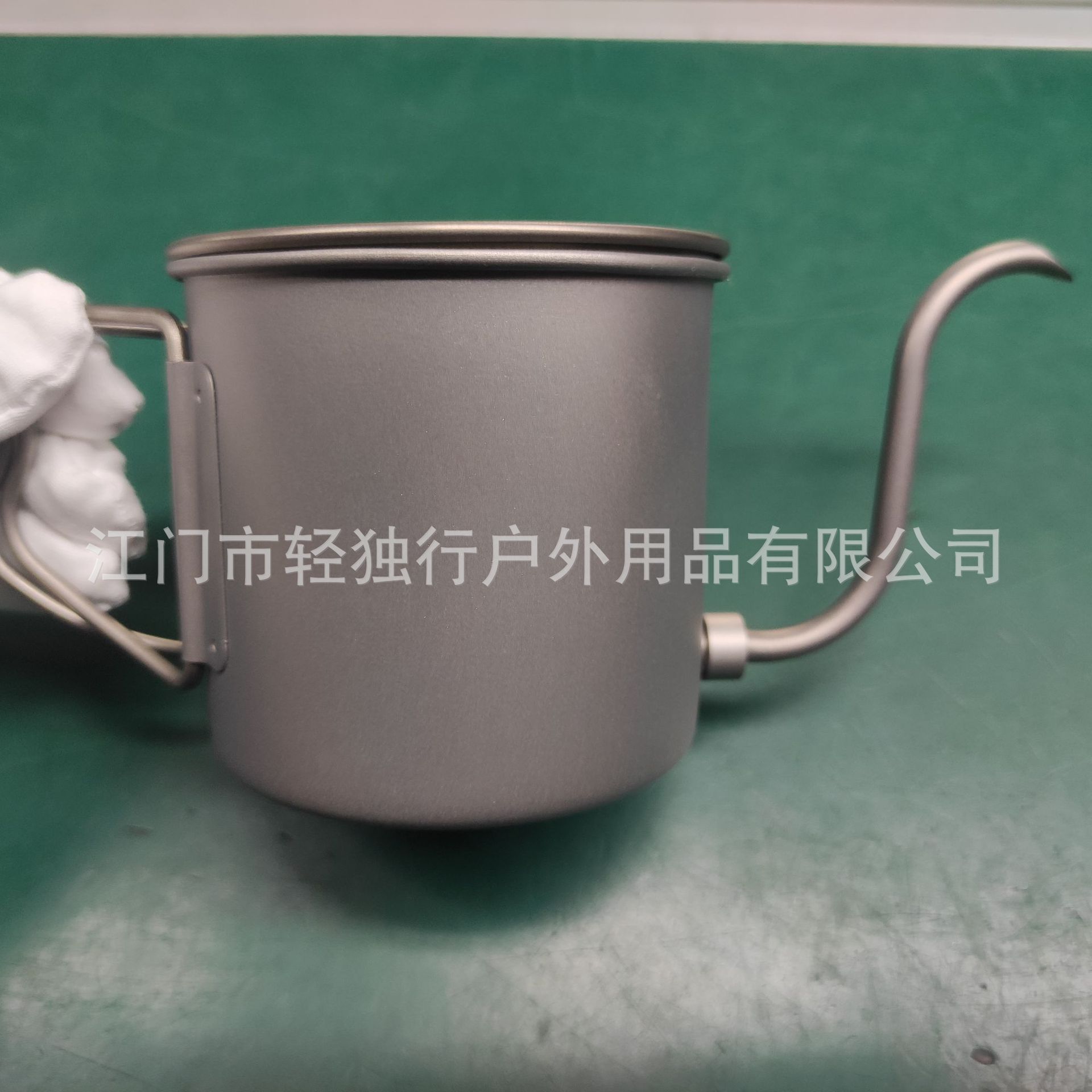 Pure Titanium Coffee Hand Brewing Pot Fine Mouth Pot Spout Removable Outdoor Household Brewing Ear-Hanging Coffee Utensil