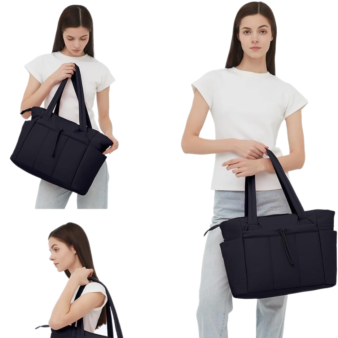 Amazon New Tote Bag Women's Handbag Lightweight Portable Travel Bag Quilted Shoulder Bag Casual Handbag