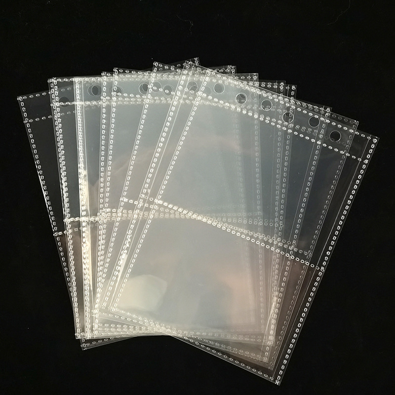 Factory wholesale PP3 hole 2 grid card book inner page card storage page loose-leaf inner core card storage bag core