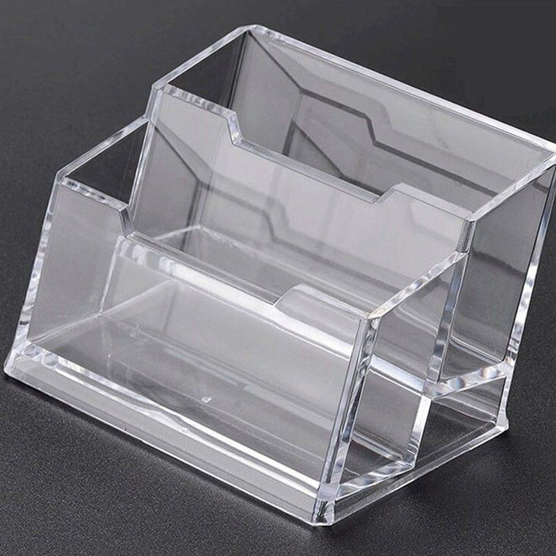 Transparent Business Card Box Business Card Display Rack Business Card Holder LOGO Printing Advertising Business Card Storage Box Desktop Decoration