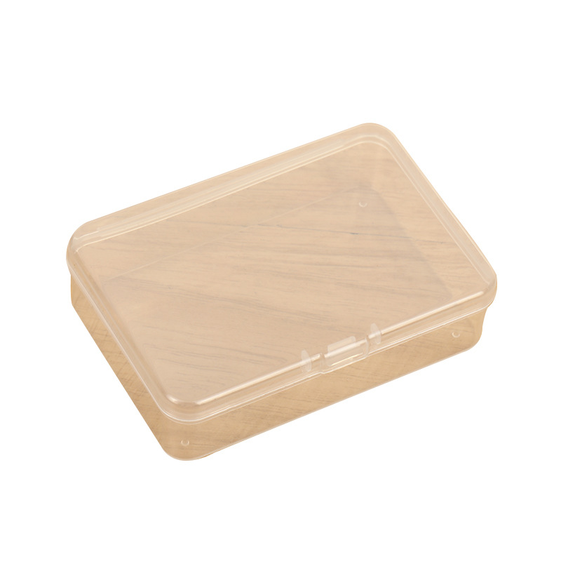 Rectangular transparent storage box with lid pp box transparent plastic box wholesale packaging box within 150mm long
