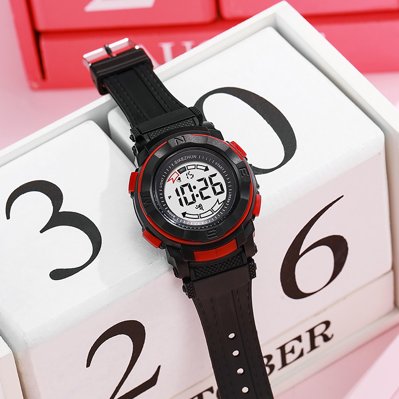 Korean Style Sports Timing Alarm Student Compact Multi-Functional Electronic Watch Trendy Youth Luminous Electronic Watch Wholesale