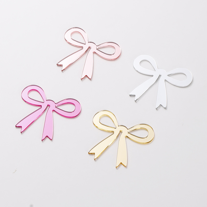 TX cross-border acrylic wine glass plug-in bow multi-color ins style high-level party goblet pendant decoration