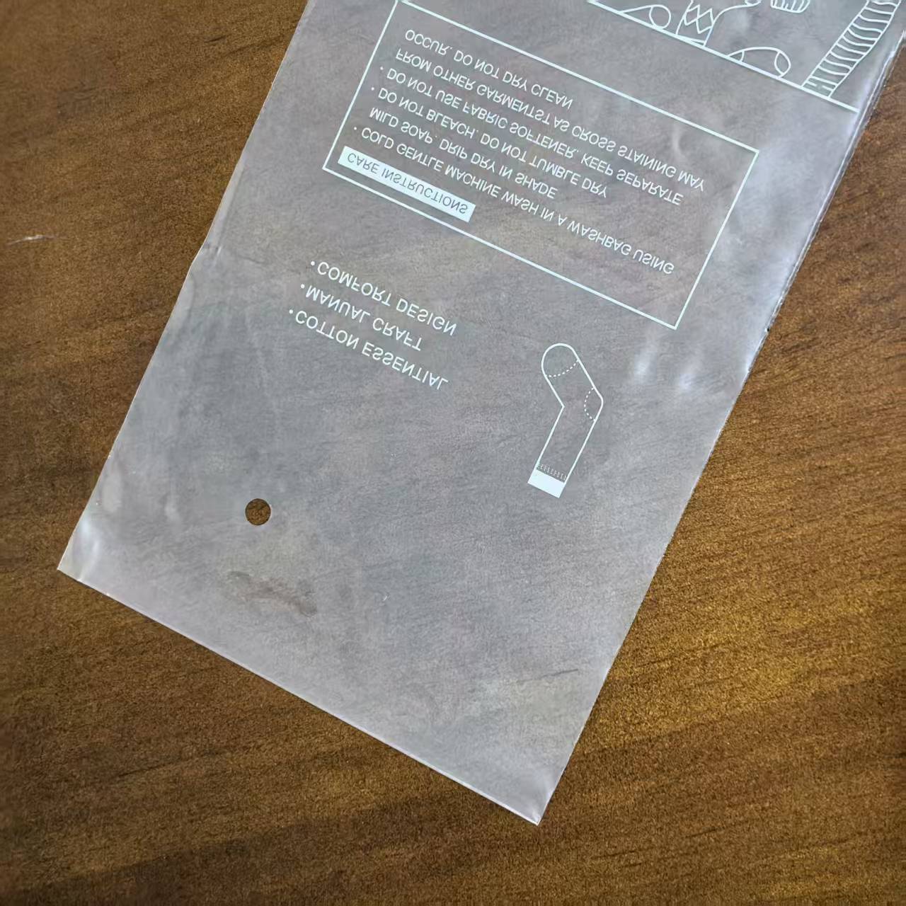 In-Stock Pe High-Pressure Adhesive Bags for Socks, Unisex Children's Socks, Transparent Full English Socks, Individually Packaged Self-Adhesive Bags