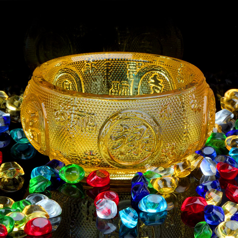 New cornucopia ornaments gold ingot crystal glass Crystal Feng Shui opening gifts eight party Fortune Fortune Fortune Fortune Fortune