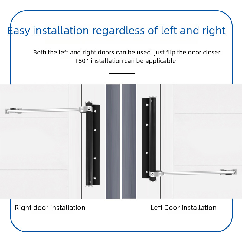 Hotel door stainless steel door opener door closer household wooden door mute buffer adjustable automatic door closer