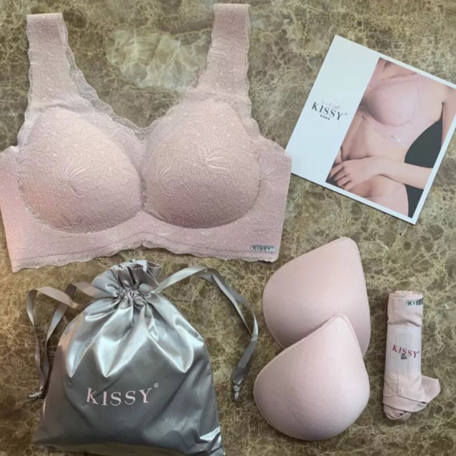 Kissy Seamless Wireless Push-Up Sports Bra Vest Set with Beautiful Back Design, Boxed Gift Set, Light Luxury Gift Box
