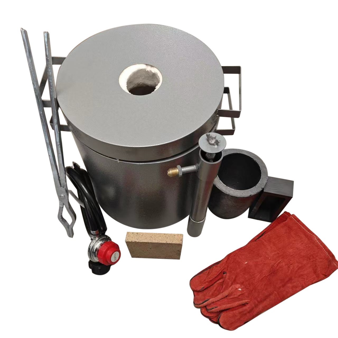 Small metal melting furnace, 6-12kg gas melting furnace, melting gold, silver, copper, aluminum, zinc melting furnace