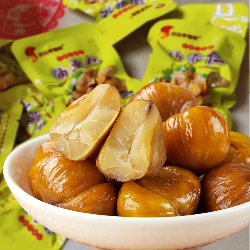 Authentic Yimengshan Kaiyuan Happy Chestnut Kernel Oil Chestnut Kernel 25G/Bag Small Package Peeled, Delicious, Fresh and Ready to Eat