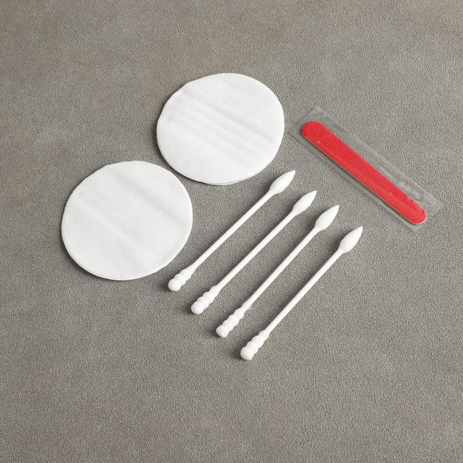Light Luxury Hotel and B&B Disposable Care Package Makeup Remover Cotton Swab Nail File Set Care Wholesale