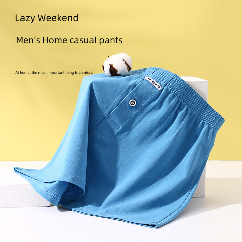Underwear Men's Cotton Breathable Arrot Pants Striped Simple Home Pants Outwear Men's Boxer Panties