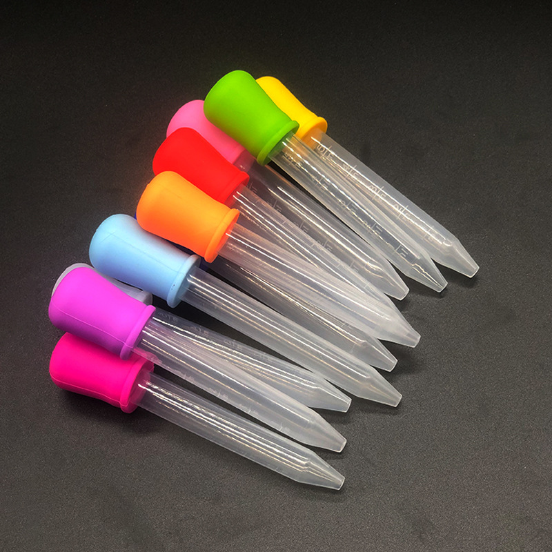 Silicone Dropper 5ml Scale Silicone Dropper Factory Outlet Children Drug Feeder Baby Drug Feeding Baby Water Feeding