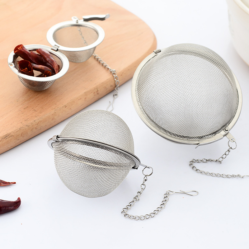 Factory Direct Supply 304 Stainless Steel Seasoning Ball Household Creative Multifunctional Tea Filter Soup Hot Pot Marinated Ball