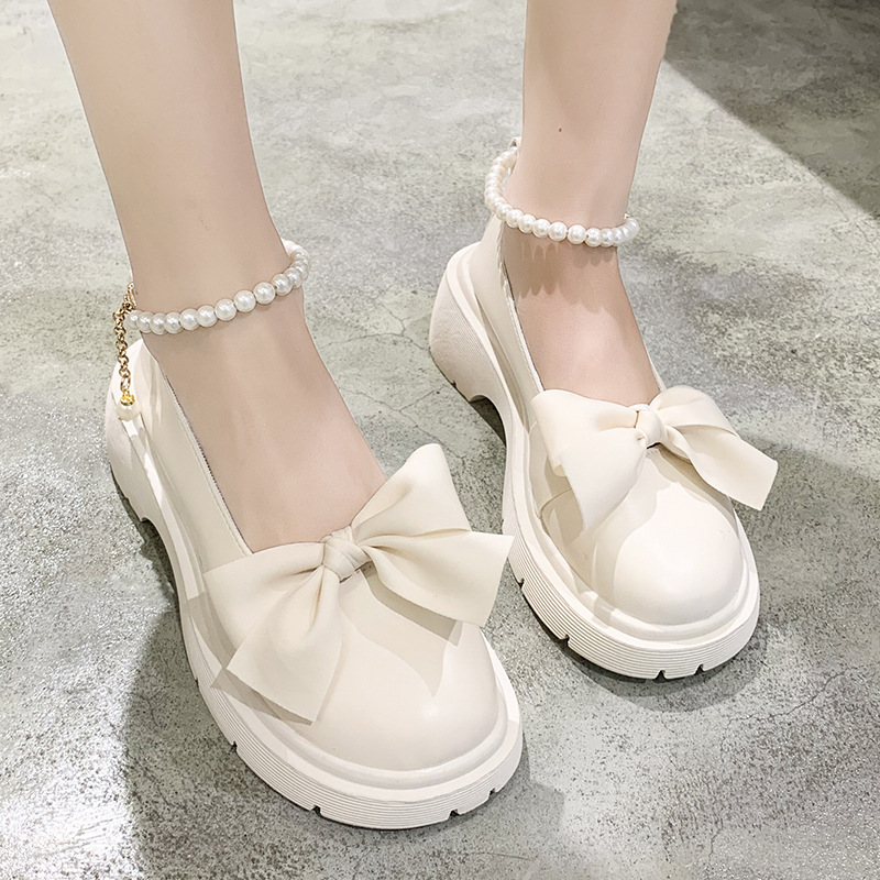 Mary Jane Shoes for Women 2025 Spring and Autum New Flats Shoes for Women Summer Soft-Soled Granny Shoes Bow Small Leather Shoes