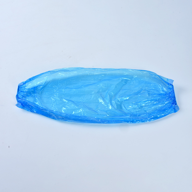 Disposable PE sleeve blue waterproof and oil-proof transparent plastic sleeve 100/bag Xiantao factory spot wholesale