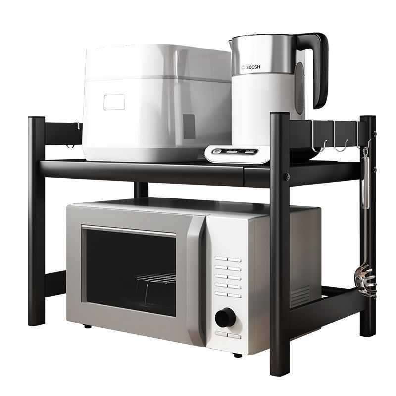 Kitchen microwave storage rack household retractable storage oven storage rack punch-free microwave storage rack