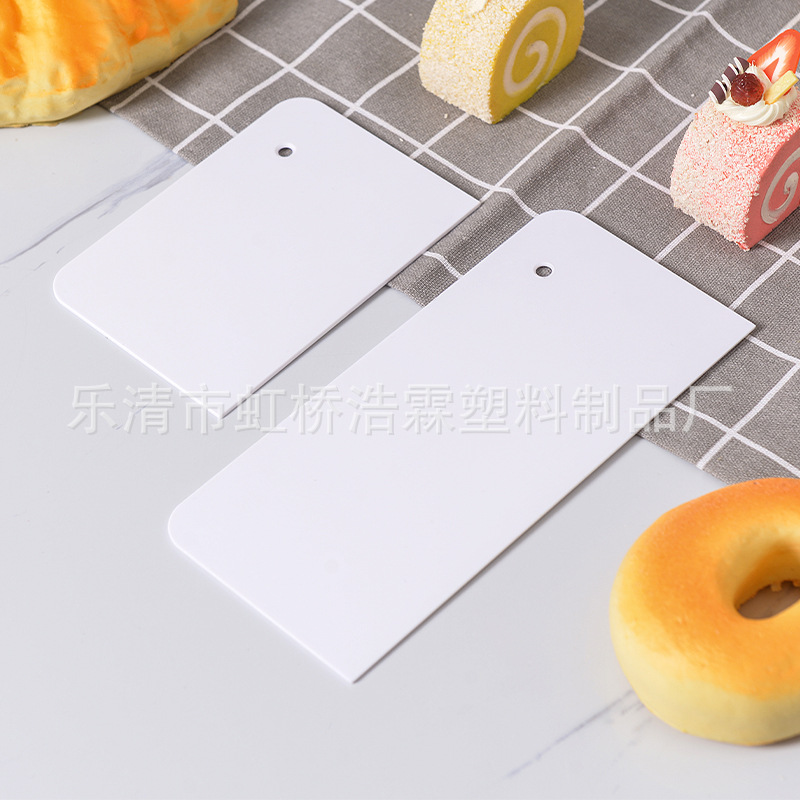 Пластиковый кремовый скребок, удлиненная лопатка, нож для торта, скребок с прямым углом, хозяйственный инструмент для выпечки