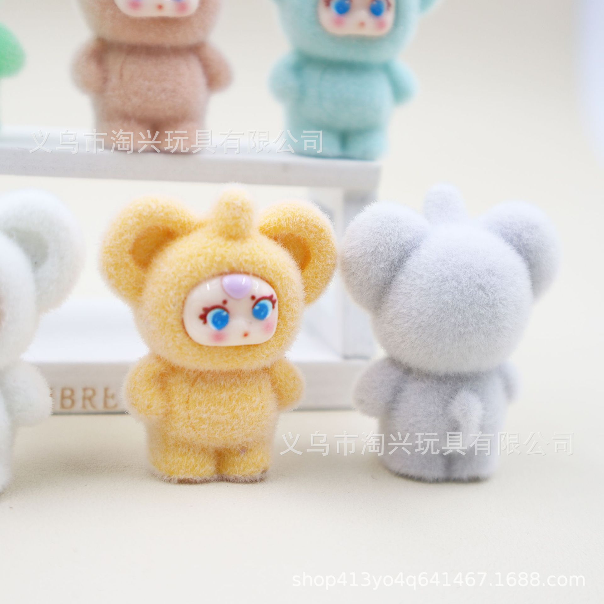 Flocking Elephant Big Cousin Blind Bag Blind Box Stereo Cute Creative Doll Handmade Desktop Car Ornaments