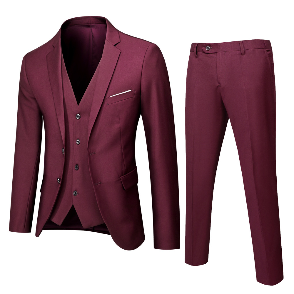 Men's Two-Piece Suit Business Casual Suit Professional Formal Wear Groomsmen Suit Groom Wedding Dress Summer