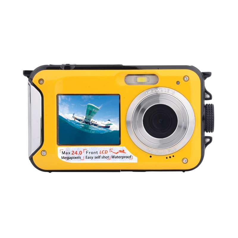 Cross-Border English Version of the Product 24 Million Pixel Dual-Screen Waterproof High-Definition Digital Camera Manufacturers Wholesale Hd268