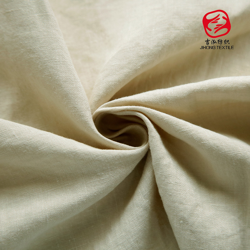 Pure hemp sand wash fabric 160g retro hemp plain shirt linen Han clothing wash water hemp fabric