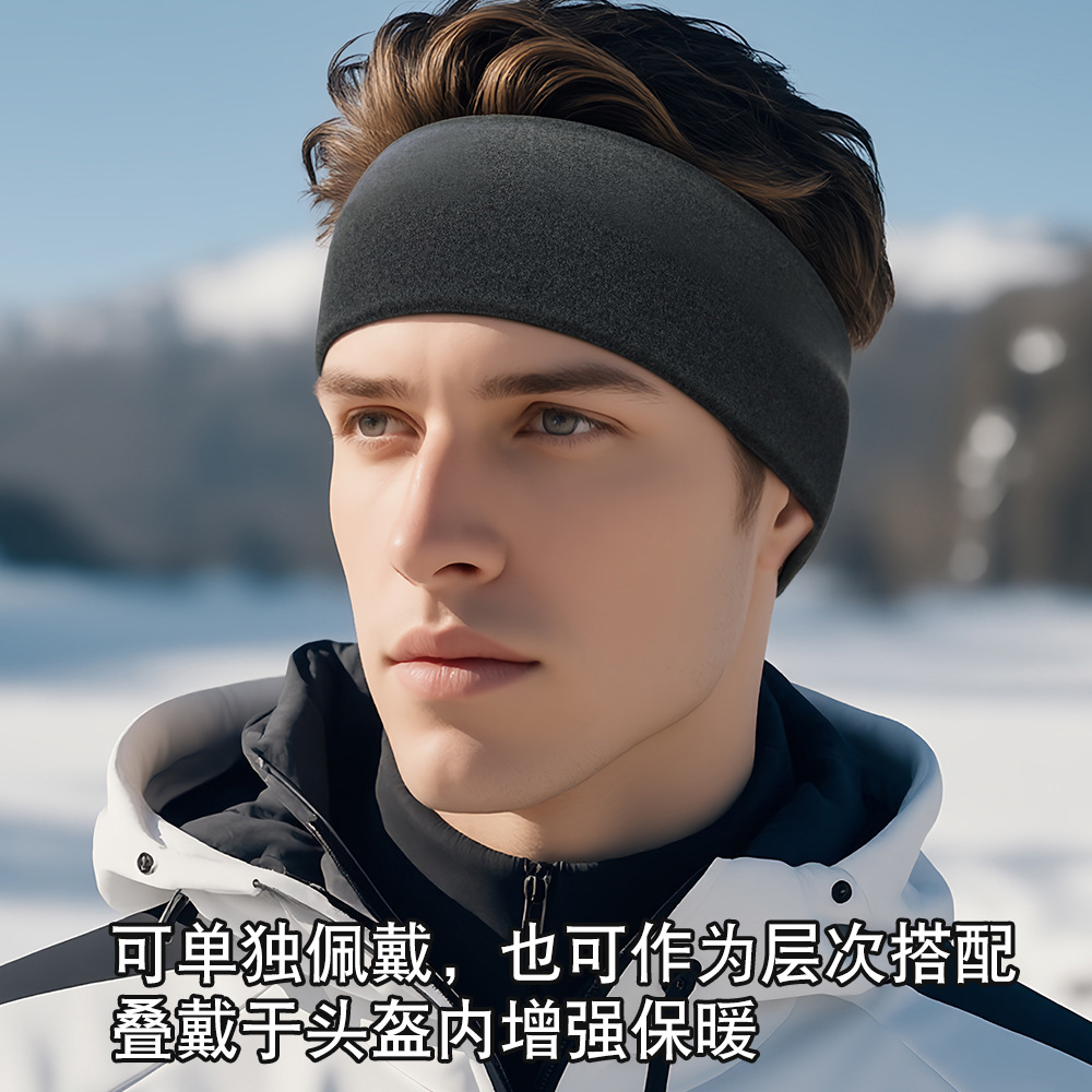 Guanyu Warm Running Headband Outdoor Sports Earmuffs Men's Winter Cycling Headscarf Women's Ski Ear Protection Forehead Band