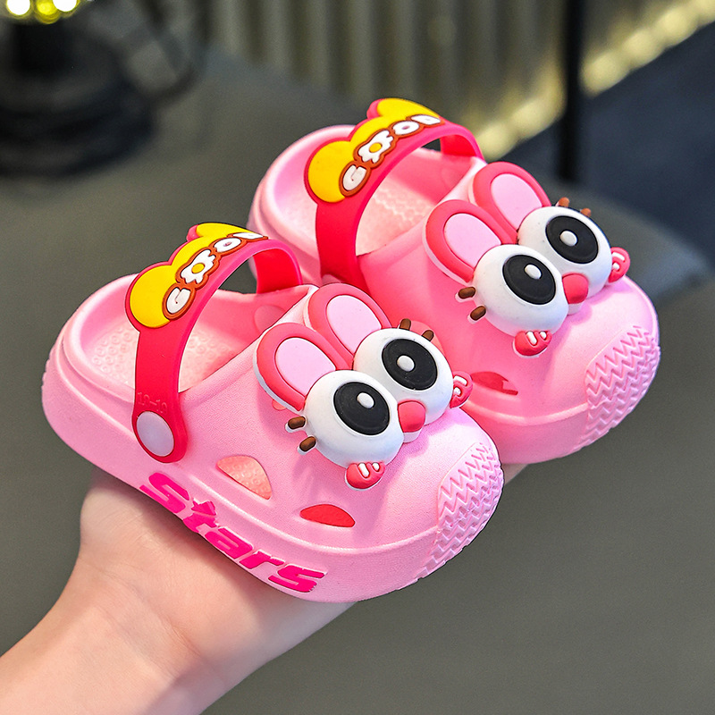 Children's Slippers Summer Girls' Baby Indoor Soft Bottom Non-slip Cartoon Cute Sandals and Slippers Boys Beach Hole Shoes