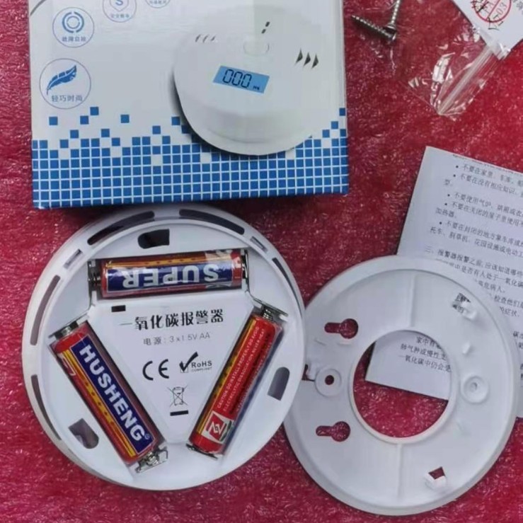 Carbon Monoxide Alarm Cross-Border English Household Coal Stove Honeycomb Smoke Detection Led Co Detection Alarm