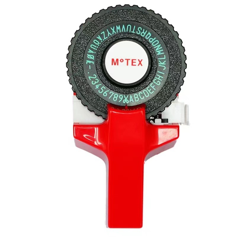 Korean motex labeling machine E-101 printer lettering machine (capital letter +1 roll black tape)