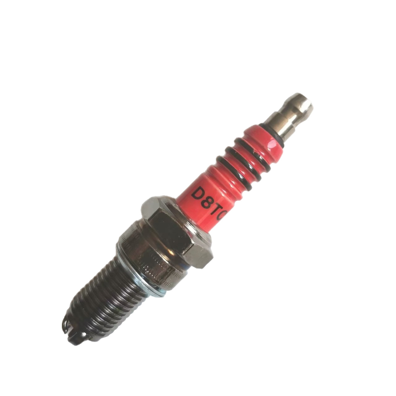 Red Porcelain Three-Pole Spark Plug D8Tc125 Motorcycle Spark Plug Three-Claw A7Tc Scooter Upgraded Version Spark Plug