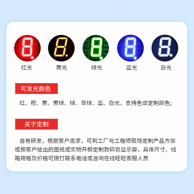 Source Factory Led Digital Tube Full Color Highlight Anti-Oxidation Corrosion Deformation Customizable Digital Screen Led Digital Tube