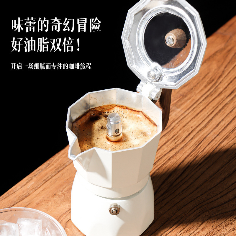 Wholesale Double-Valve Moka Pot Household Portable Espresso Pot Appliance Outdoor Hand-Brewed Coffee Pot Delivery
