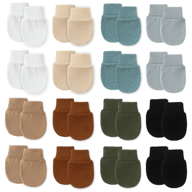 Весенне-осенние антицарапинные перчатки для новорожденных, дышащие, маленькие