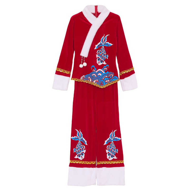 New Festive Yangko Clothing suit National Dance New Year New Year's Day Table Performance Clothing Fan Dance Square Dance Clothing