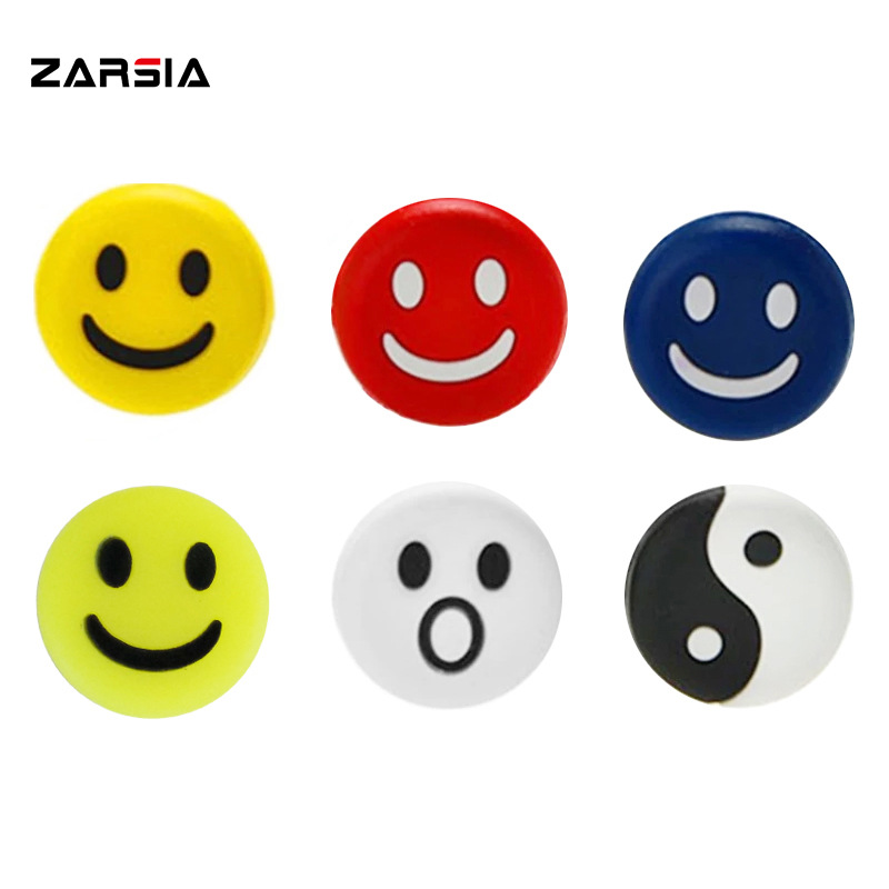 Cross-Border Silicone Funny Tennis Racket Shock Absorber Surprised Expressions Tai Chi Tennis Racket Shock Absorber Shockproof